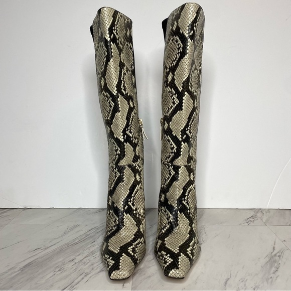 New! Good American The Statement Snakeskin Tall Boot 6 1/2 - Picture 2 of 13